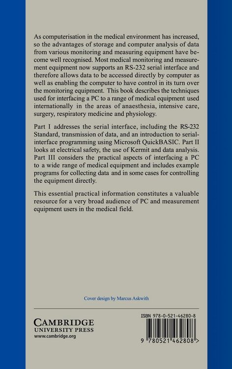 Produktbild: Interfacing the IBM-PC to Medical Equipment