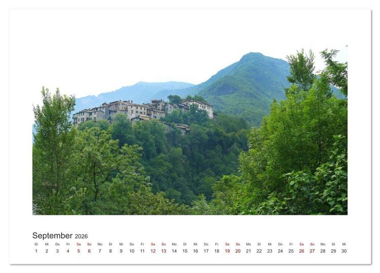Produktbild: Valsolda. Malerische D&ouml;rfer am Luganer See (Tischkalender 2026 DIN A5 quer), CALVENDO Monatskalender