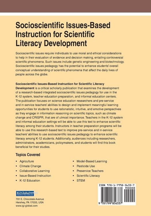 Produktbild: Socioscientific Issues-Based Instruction for Scientific Literacy Development