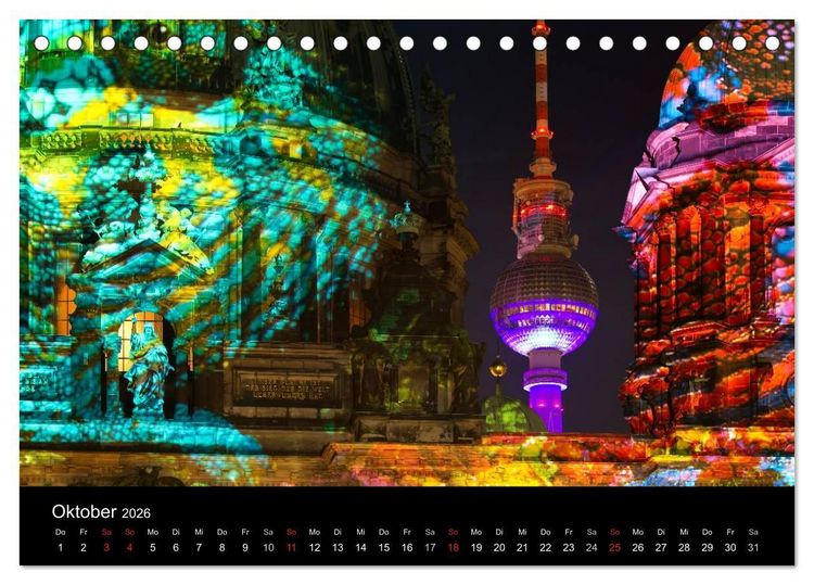 Produktbild: Colors of Berlin 2026 (Tischkalender 2026 DIN A5 quer), CALVENDO Monatskalender