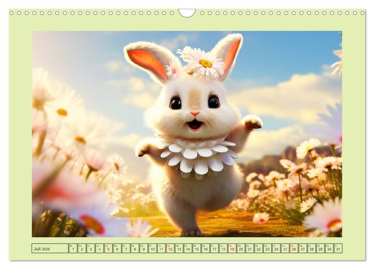Produktbild: Liebliche Kaninchen. Flauschige Hopsis haben Spa&szlig; (Wandkalender 2026 DIN A3 quer), CALVENDO Monatskalender
