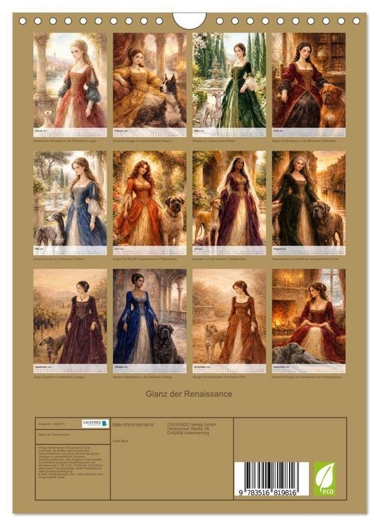 Produktbild: Glanz der Renaissance (Wandkalender 2027 DIN A4 hoch), CALVENDO Monatskalender