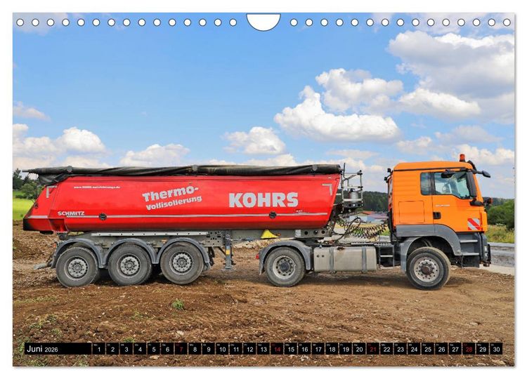 Produktbild: Baufahrzeuge auf der Baustelle (Wandkalender 2026 DIN A4 quer), CALVENDO Monatskalender