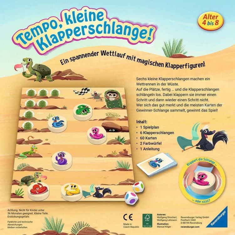 Produktbild: Tempo, kleine Klapperschlange! - Kinderspiel ab 4 Jahre