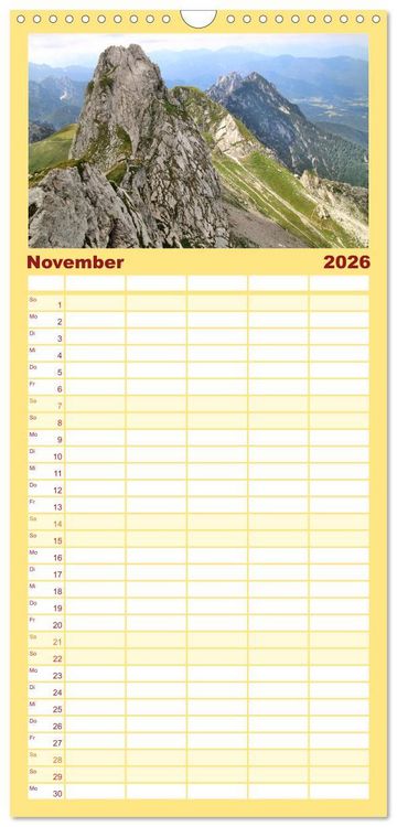 Produktbild: Familienplaner 2026 - Slowenien - Triglav Nationalpark mit 5 Spalten (Wandkalender, 21 x 45 cm) CALVENDO
