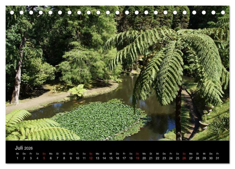 Produktbild: Azoren - bezaubernde Inselwelt. Eindr&uuml;cke auf Sao Miguel (Tischkalender 2026 DIN A5 quer), CALVENDO Monatskalender