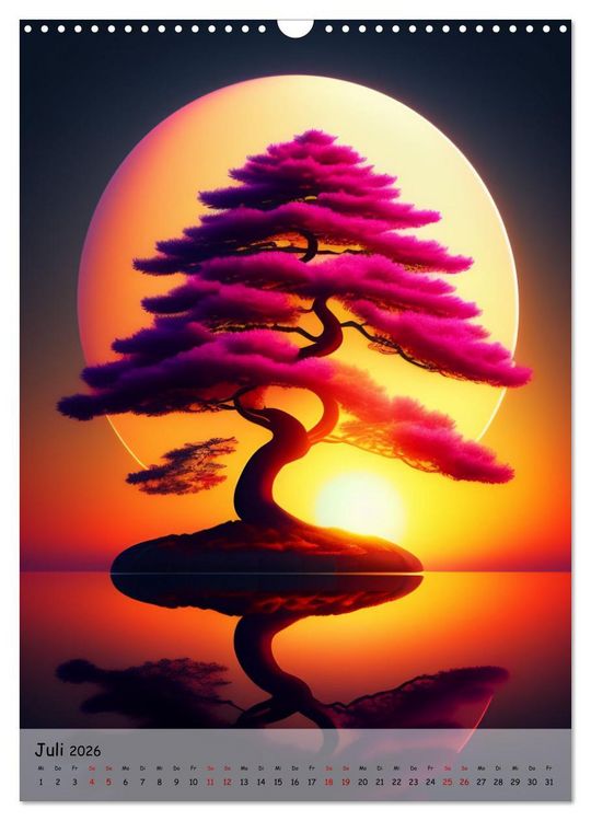 Produktbild: Bonsai Kunstwerke (Wandkalender 2026 DIN A3 hoch), CALVENDO Monatskalender