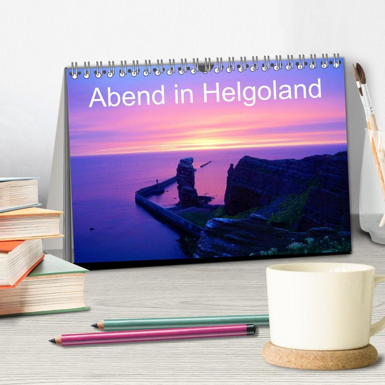 Produktbild: Abend in Helgoland (Tischkalender 2026 DIN A5 quer), CALVENDO Monatskalender