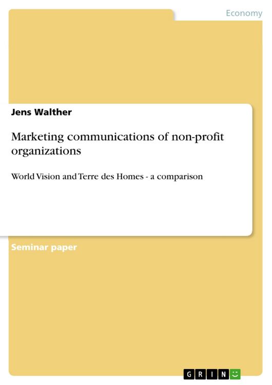 Produktbild: Marketing communications of non-profit organizations