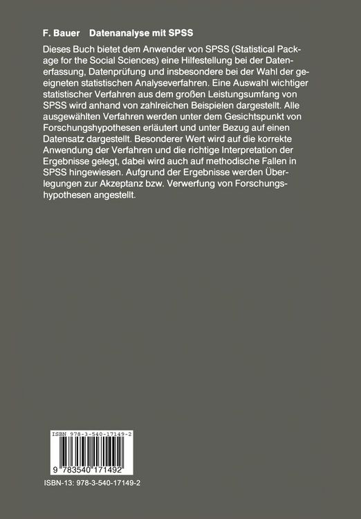 Produktbild: Datenanalyse mit SPSS