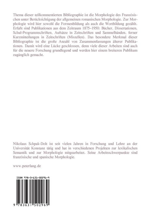 Produktbild: Bibliographische Materialien zur franz&ouml;sischen Morphologie