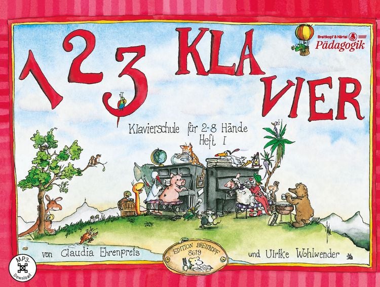 Produktbild: 1 2 3 Klavier Heft 1 mit CD
