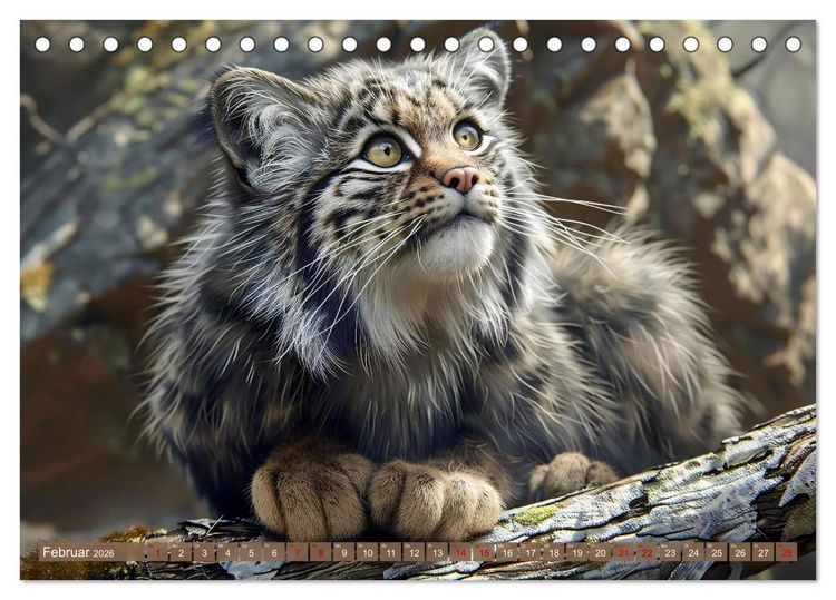Produktbild: Wenn die wilden Katzen leise durch ihr Revier streifen (Tischkalender 2026 DIN A5 quer), CALVENDO Monatskalender