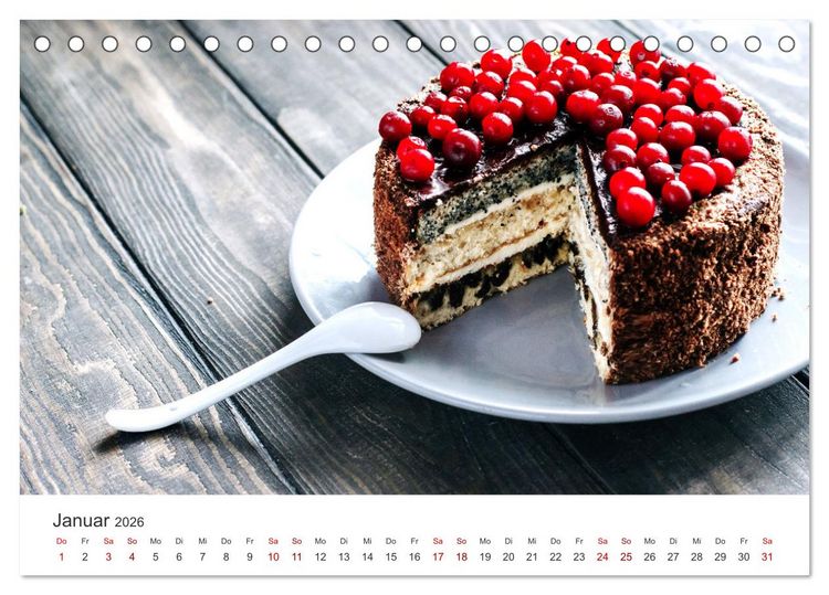 Produktbild: K&ouml;stliche Kuchen (Tischkalender 2026 DIN A5 quer), CALVENDO Monatskalender