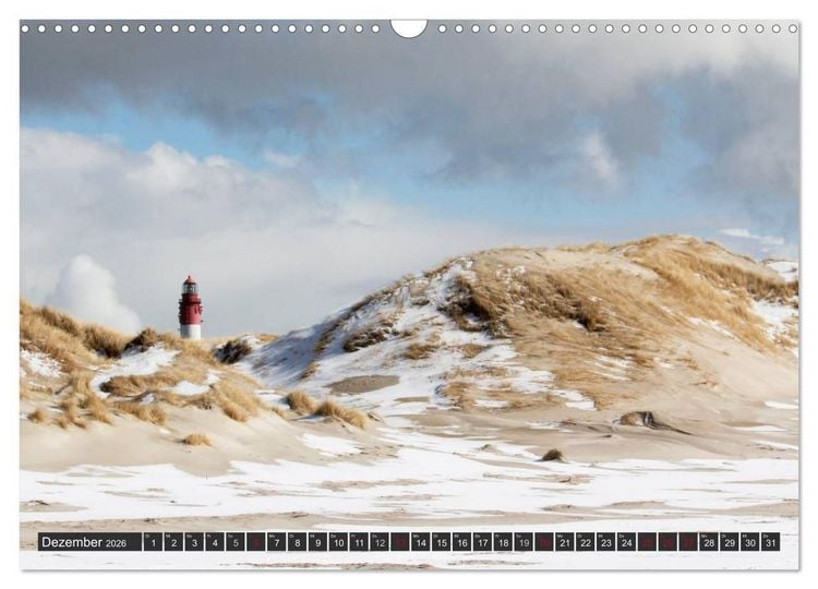 Produktbild: F&ouml;hr und Amrum - Spazierg&auml;nge am Meer (Wandkalender 2026 DIN A3 quer), CALVENDO Monatskalender