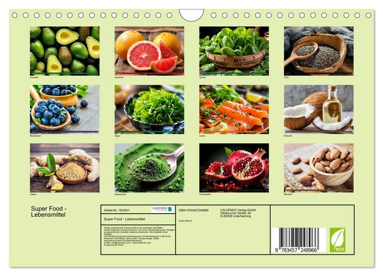 Produktbild: Super Food - Lebensmittel (Wandkalender 2026 DIN A4 quer), CALVENDO Monatskalender