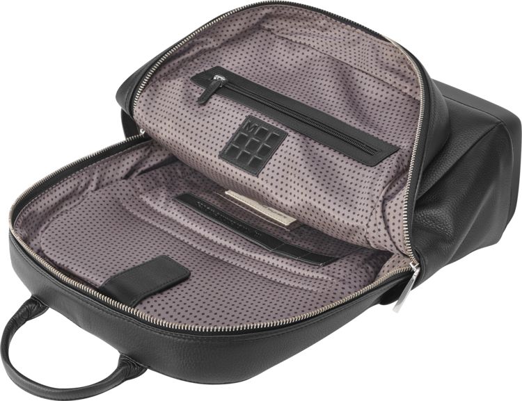 Produktbild: Moleskine klassischer Lederrucksack Schwarz