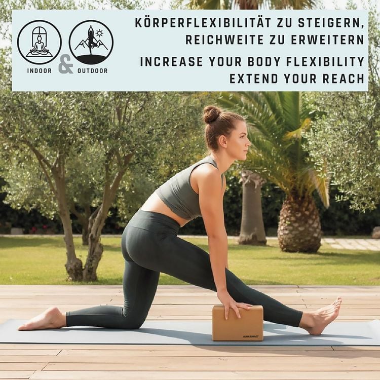 Produktbild: Schildkr&ouml;t 960271 - Kork Yoga Block, aus 100% Naturkork, 23x15x7,5cm