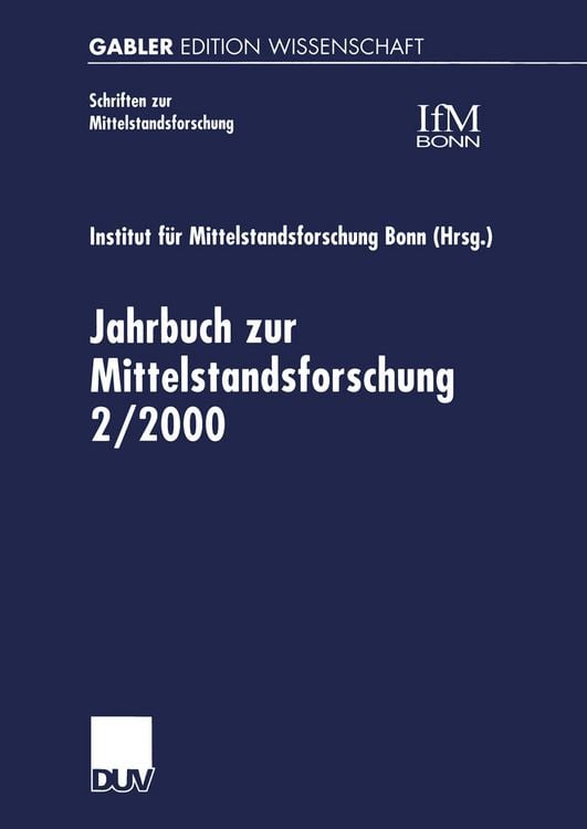 Produktbild: Jahrbuch zur Mittelstandsforschung 2/2000