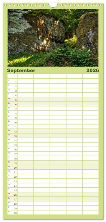 Produktbild: Familienplaner 2026 - Felsenburg Rotenhan mit 5 Spalten (Wandkalender, 21 x 45 cm) CALVENDO