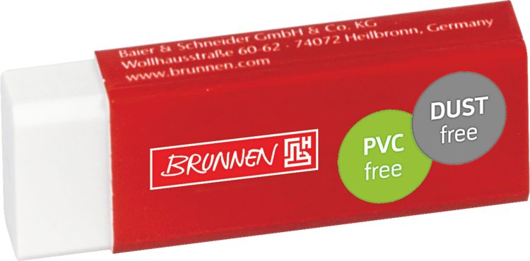Produktbild: Brunnen Radiergummi wei&szlig; 6x2cm