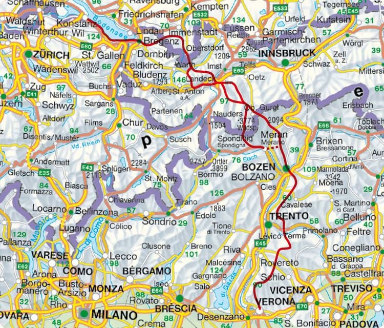 Produktbild: Alpen&uuml;berquerung Fernwanderweg E5, Rother Wanderf&uuml;hrer