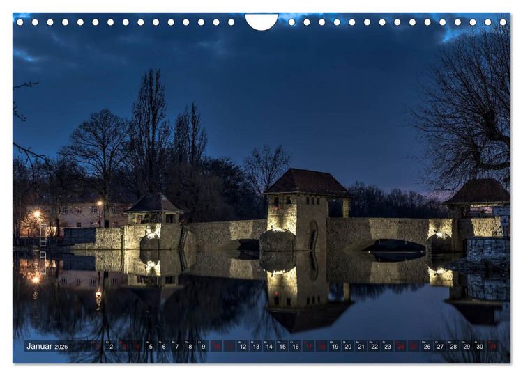 Produktbild: Nachts in Leipzig (Wandkalender 2026 DIN A4 quer), CALVENDO Monatskalender