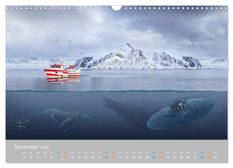 Produktbild: Fantastisch und surreal - unbekannte Flugobjekte (Wandkalender 2026 DIN A3 quer), CALVENDO Monatskalender
