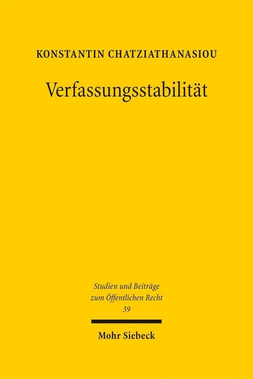 Produktbild: Verfassungsstabilit&auml;t