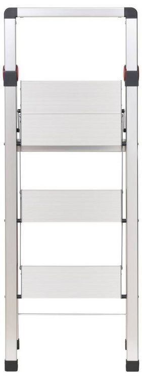 Produktbild: TOOLCRAFT TO-10104639 Aluminiumlegierung Doppel-Stufentritt klappbar, Montage ohne Werkzeug Silber EN 14183 3.9 kg