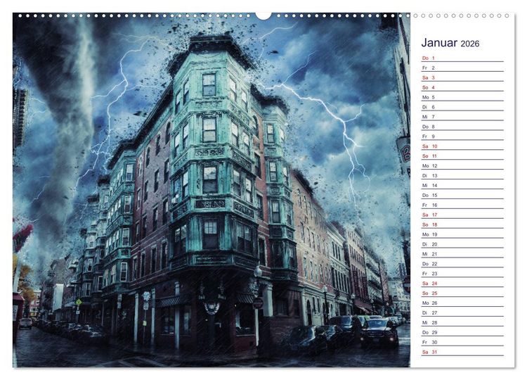 Produktbild: Faszination Blitze beeindruckende Fotos (Wandkalender 2026 DIN A2 quer), CALVENDO Monatskalender