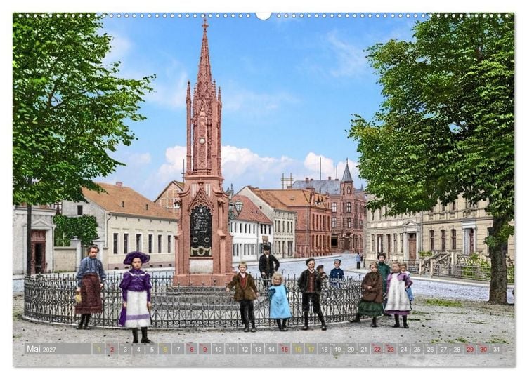 Produktbild: Altmark um 1900 - Orte zur Kaiserzeit in Farbe &ndash; kolorierte Fotografien (Wandkalender 2027 DIN A2 quer), CALVENDO Monatskalender