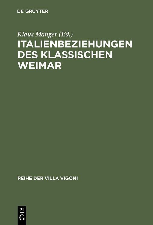 Produktbild: Italienbeziehungen des klassischen Weimar