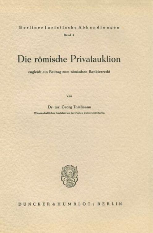 Produktbild: Die r&ouml;mische Privatauktion.