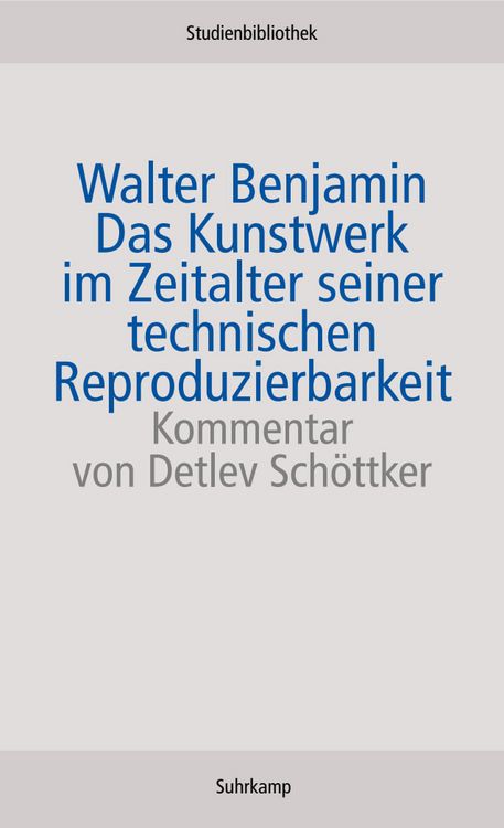 Produktbild: Das Kunstwerk im Zeitalter seiner technischen Reproduzierbarkeit