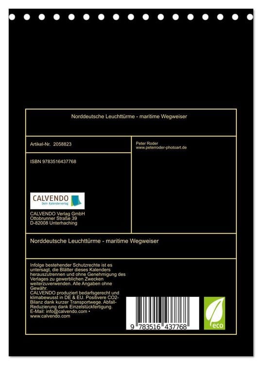 Produktbild: Norddeutsche Leuchtt&uuml;rme - maritime Wegweiser (Tischkalender 2026 DIN A5 hoch), CALVENDO Monatskalender