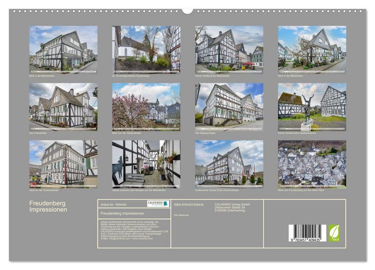 Produktbild: Freudenberg Impressionen (hochwertiger Premium Wandkalender 2026 DIN A2 quer), Kunstdruck in Hochglanz