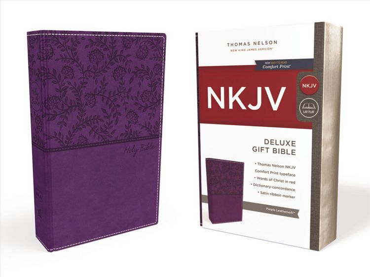 Produktbild: NKJV, Deluxe Gift Bible, Imitation Leather, Purple, Red Letter Edition