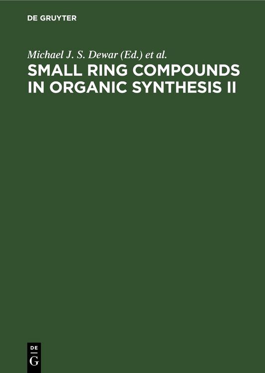 Produktbild: Small Ring Compounds in Organic Synthesis II
