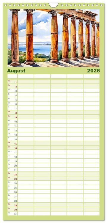 Produktbild: Familienplaner 2026 - T&uuml;rkei - Land auf zwei Kontinenten mit 5 Spalten (Wandkalender, 21 x 45 cm) CALVENDO