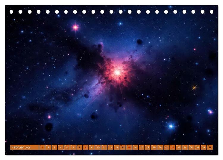 Produktbild: Gammablitze im Universum (Tischkalender 2026 DIN A5 quer), CALVENDO Monatskalender