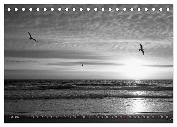 Produktbild: 54&deg;54'57"N 8&deg;19'51"E SYLT (Tischkalender 2026 DIN A5 quer), CALVENDO Monatskalender