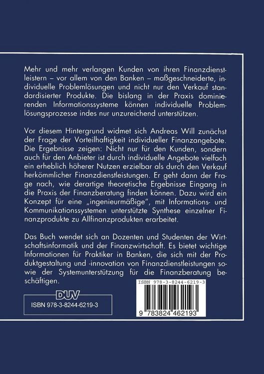 Produktbild: Die Erstellung von Allfinanzprodukten