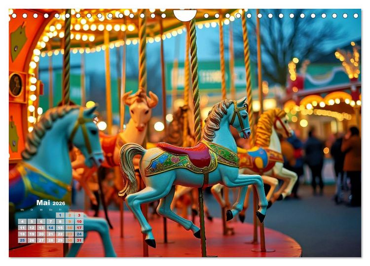 Produktbild: Riesenr&auml;der und Kirmes (Wandkalender 2026 DIN A4 quer), CALVENDO Monatskalender