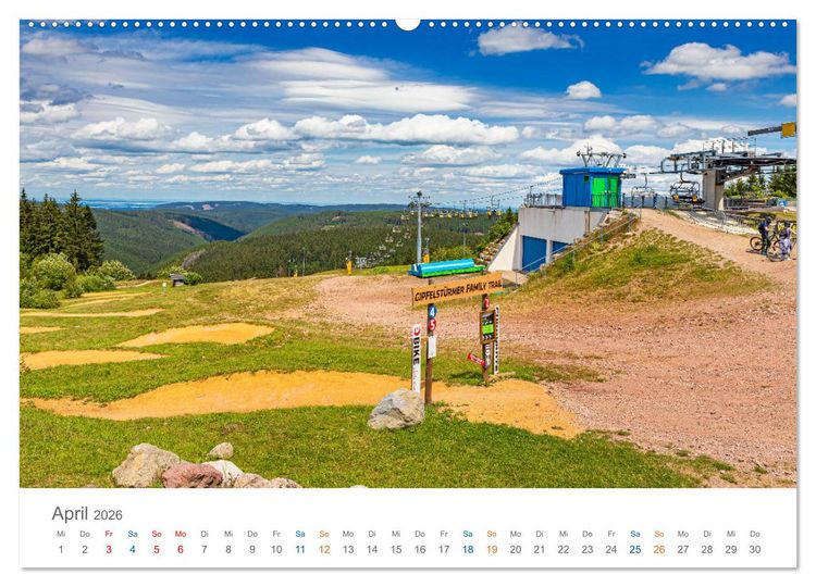 Produktbild: Oberhof - Urlaubsparadies am Rennsteig (hochwertiger Premium Wandkalender 2026 DIN A2 quer), Kunstdruck in Hochglanz