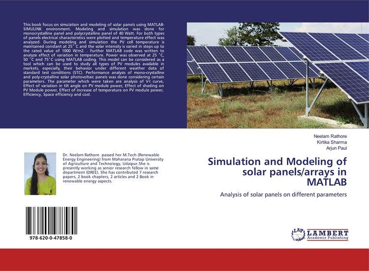 Produktbild: Simulation and Modeling of solar panels/arrays in MATLAB