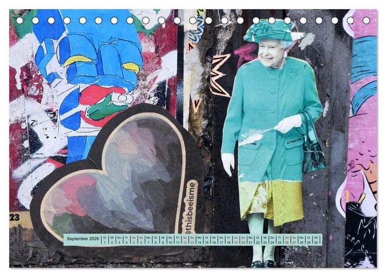 Produktbild: Streetart-Kunst, die die Stra&szlig;en Londons atmen l&auml;sst (Tischkalender 2026 DIN A5 quer), CALVENDO Monatskalender