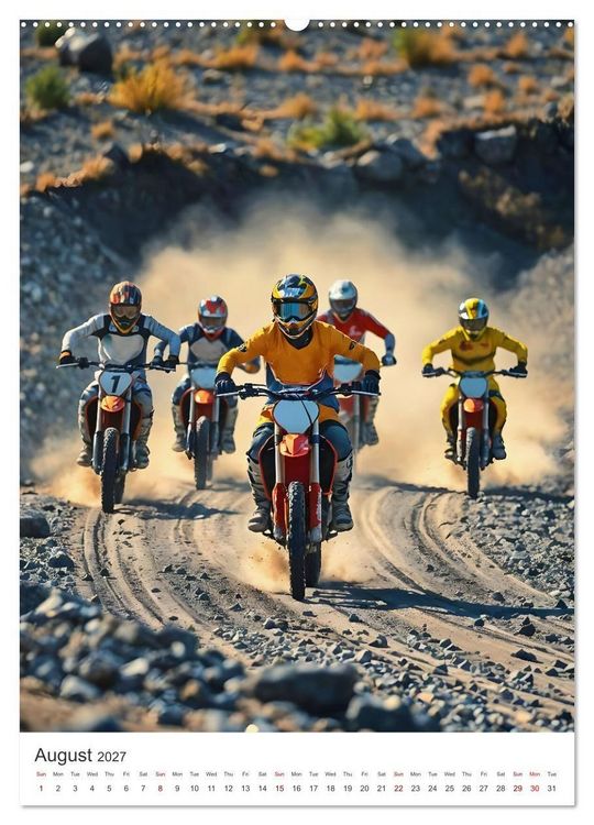 Produktbild: Throttle and thrills - High percentage motocross moments (High Quality Premium Wall Calendar 2027 DIN A2 portrait),CALVENDO 12 Month Wall Calendar