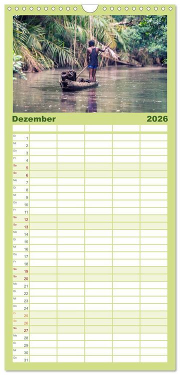 Produktbild: Familienplaner 2026 - KONGO - das dunkle Herz Afrikas mit 5 Spalten (Wandkalender, 21 x 45 cm) CALVENDO