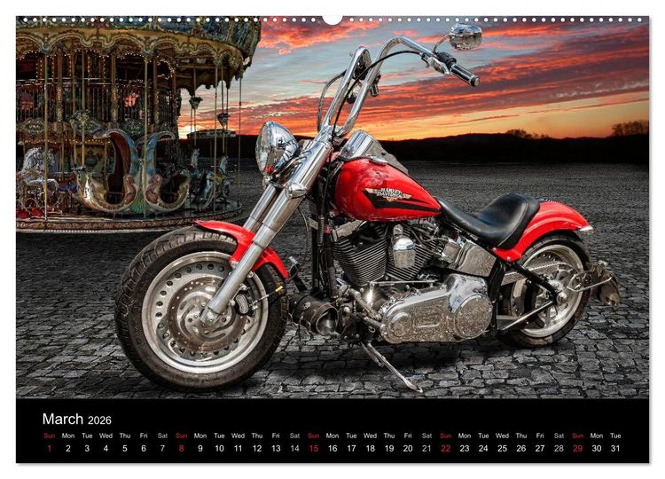 Produktbild: Motorbike Dreams (High Quality Premium Wall Calendar 2026 DIN A2 landscape),CALVENDO 12 Month Wall Calendar